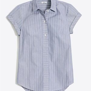 J. Crew Striped Short-Sleeve Popover Shirt
